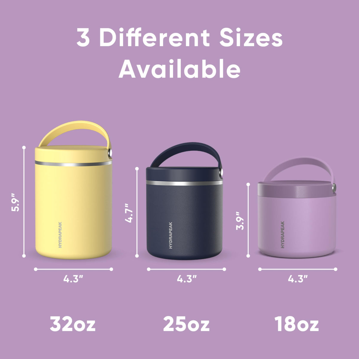 Hydrapeak lavender interior is odor-free for easy cleaning after meals