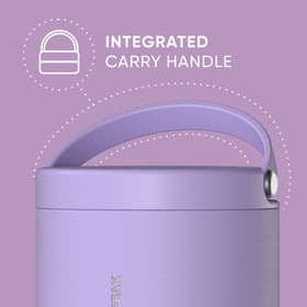 Hydrapeak 18oz lavender jar wide mouth with lid open for quick filling