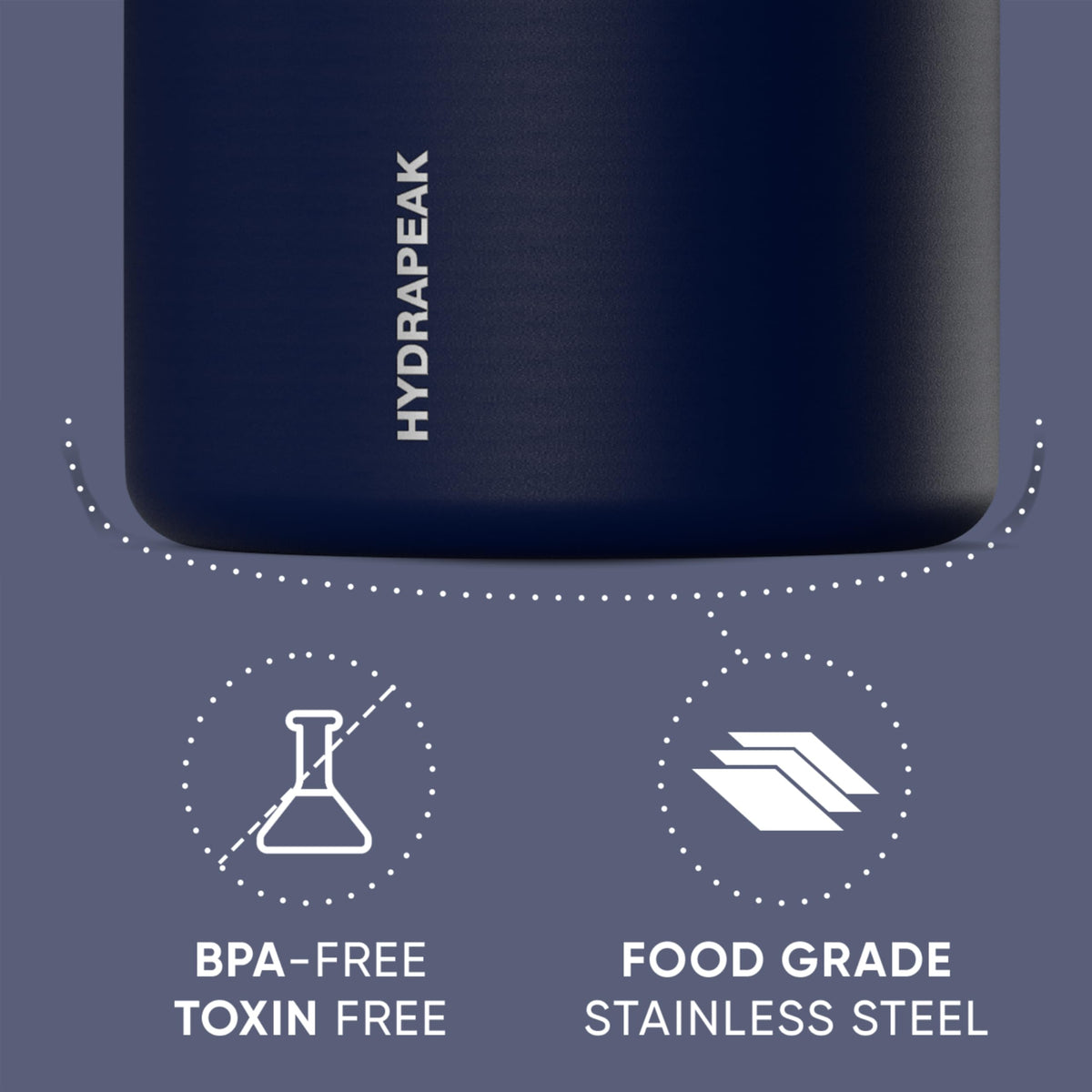 Hydrapeak 18oz vacuum-insulated stainless steel keeps liquids at temperature.