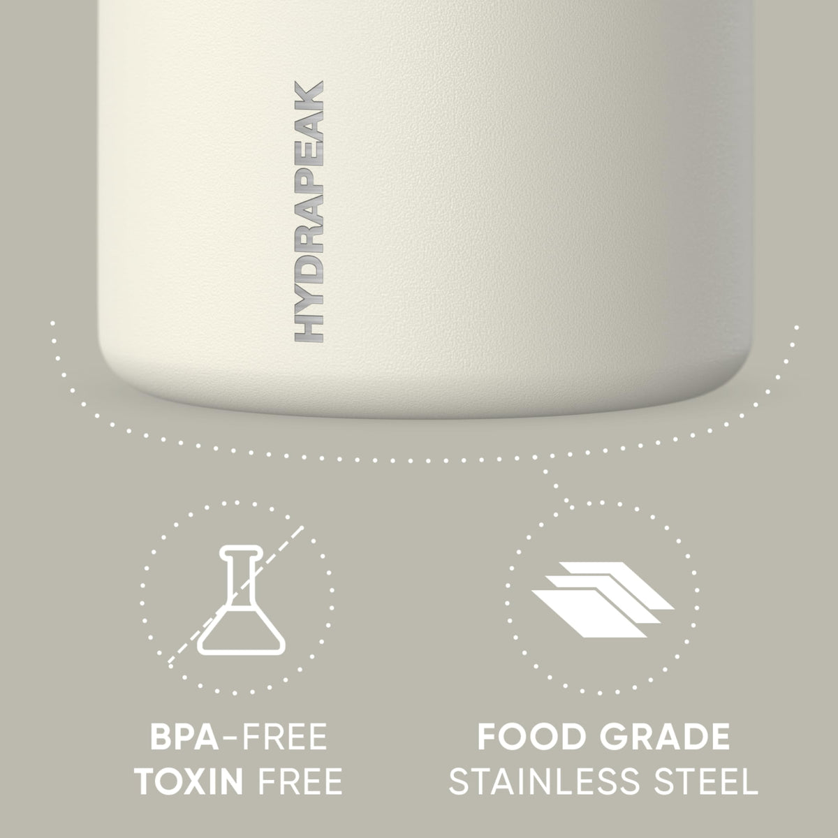Hydrapeak 25oz jar featuring folding handle for comfortable carrying.