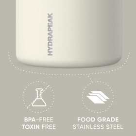 Hydrapeak 25oz jar featuring folding handle for comfortable carrying.