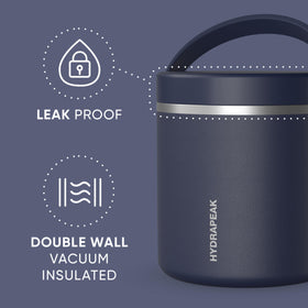 Hydrapeak 25oz jar with leak-proof lid keeps soups secure during commute