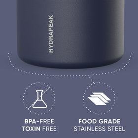 Hydrapeak stainless steel body resists odors for easy cleaning