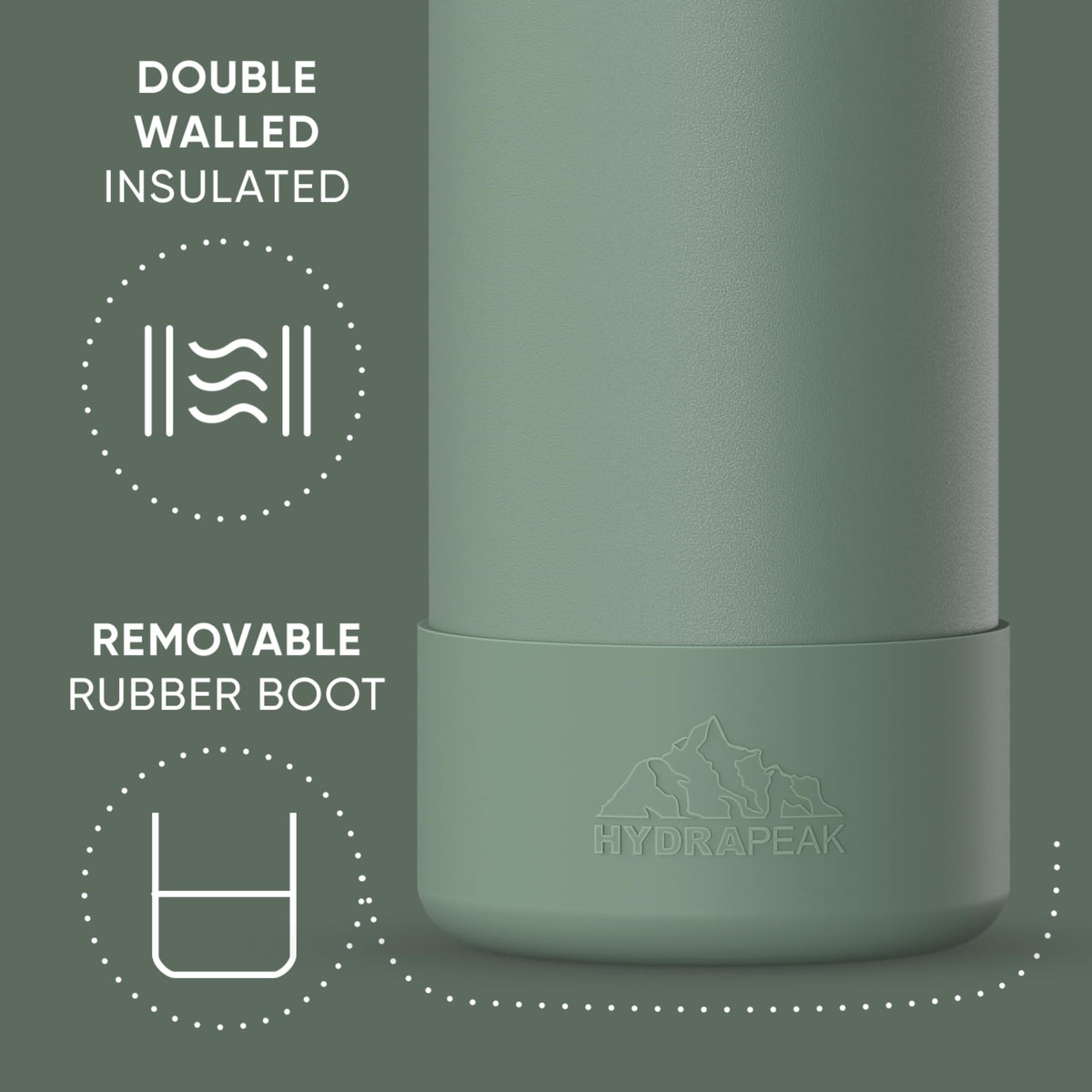 Hydrapeak bottle with integrated carry handle for easy transport.