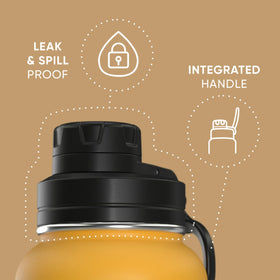 Hydrapeak leak-proof bottle secures cap for spill-free workouts