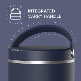 Hydrapeak 32oz food jar folding handle for on-the-go transport.