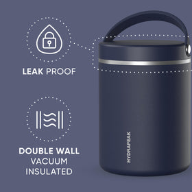 Hydrapeak 32oz food jar keeps hot foods hot for hours.