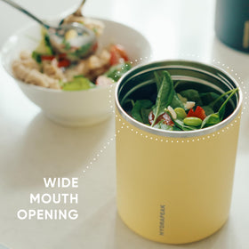 Hydrapeak 32oz food jar leak-proof lid prevents spills.