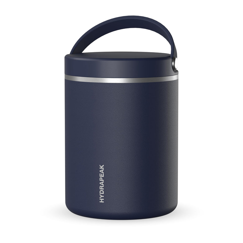 Hydrapeak 32oz food jar wide-mouth open for quick meal access.