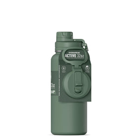 Hydrapeak 32oz bottle with chug lid in Sage Leaf for fast hydration on the go.