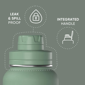Hydrapeak 32oz stainless bottle with durable boot to protect surfaces.