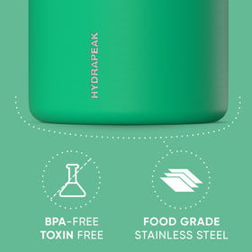 Hydrapeak Jade powder-coated finish adds grip and style.