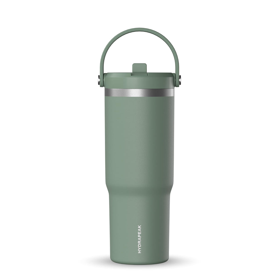 Hydrapeak Nomad 32oz tumbler with handle for easy on-the-go transport.