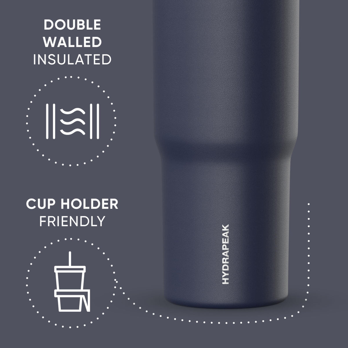 Hydrapeak Nomad 32 oz tumbler leakproof design prevents spills during travel.