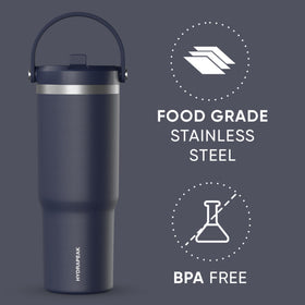 Hydrapeak Nomad 32 oz tumbler straw lid ready for on-the-go sipping.