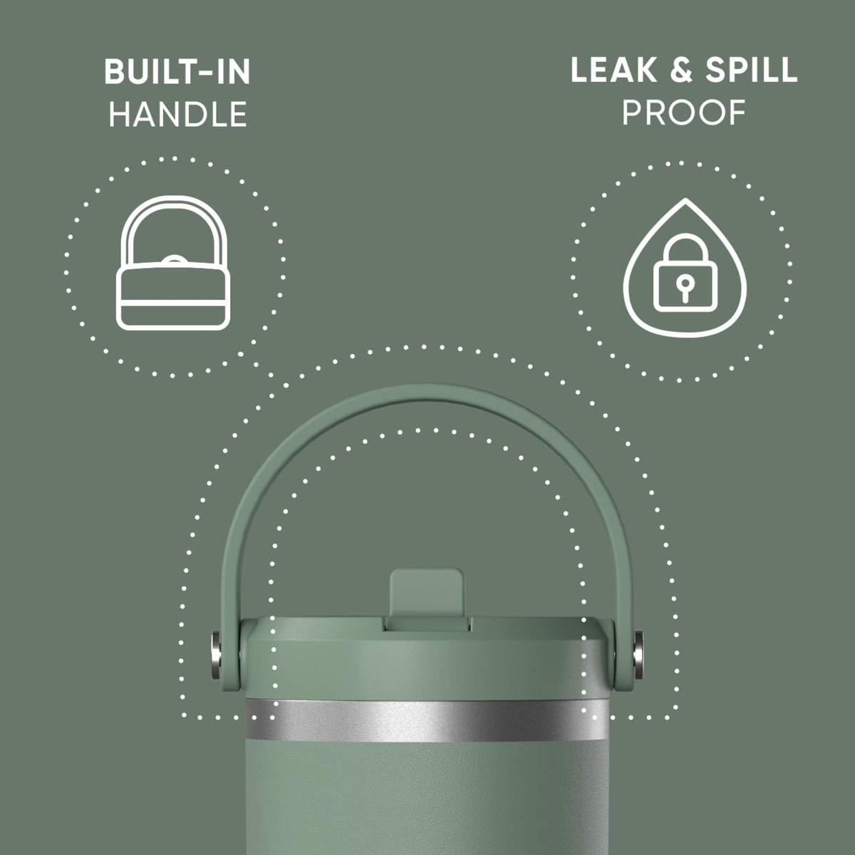 Hydrapeak Nomad 32oz tumbler with straw lid prevents spills during workouts.