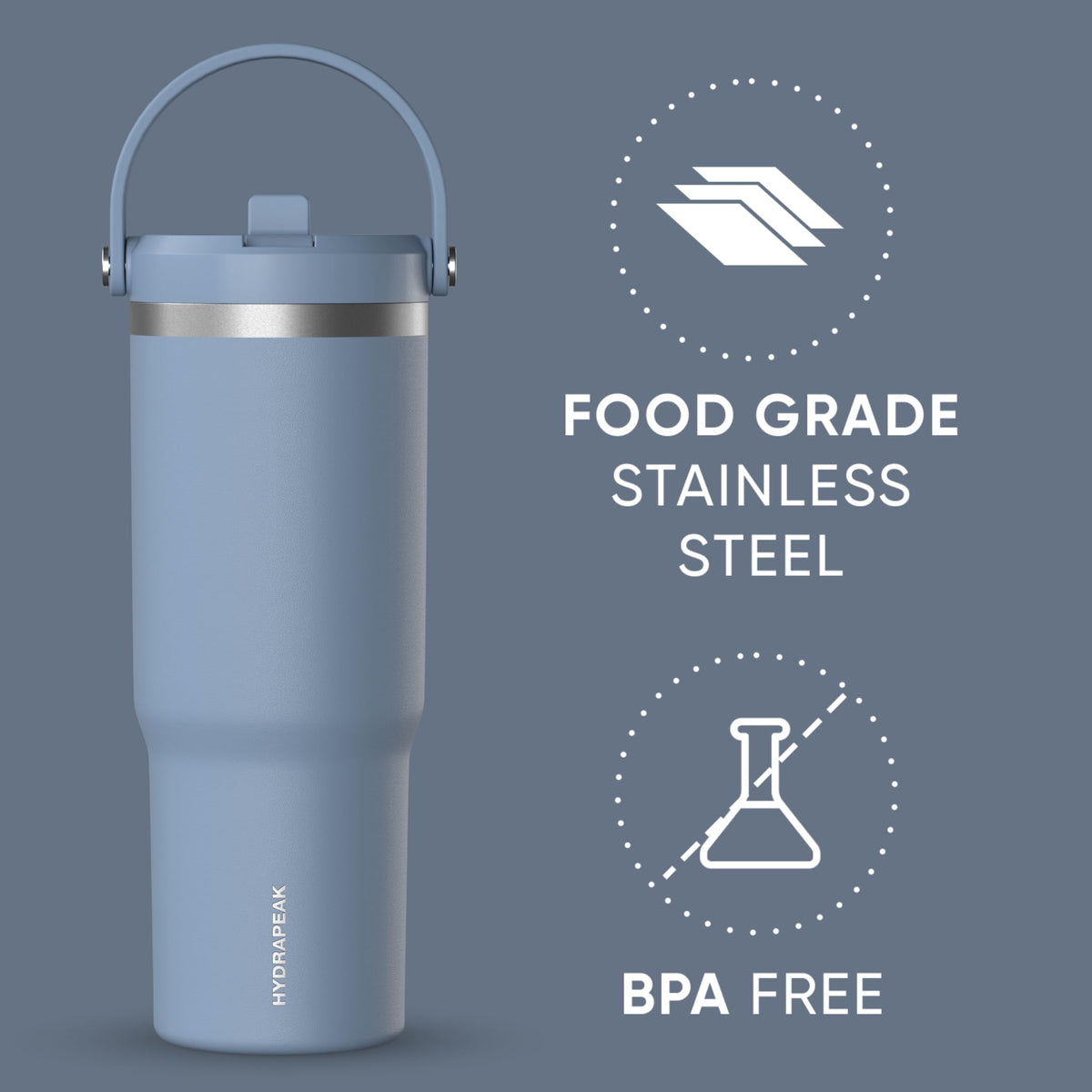 Hydrapeak Nomad 32 oz fits in most cupholders for on the go use