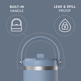 Hydrapeak Nomad leakproof straw lid prevents spills during travel