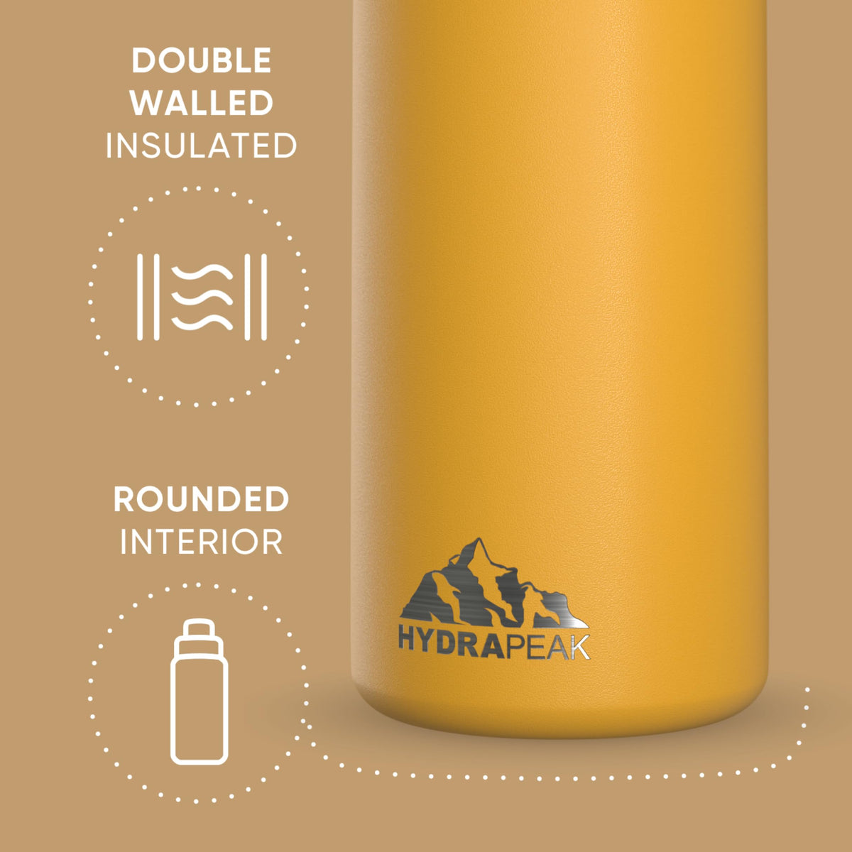 Hydrapeak sweat-proof stainless bottle stays dry during outdoor sessions