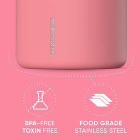 Hydrapeak Neon Crush 18oz jar in use for meals on the go and cold options