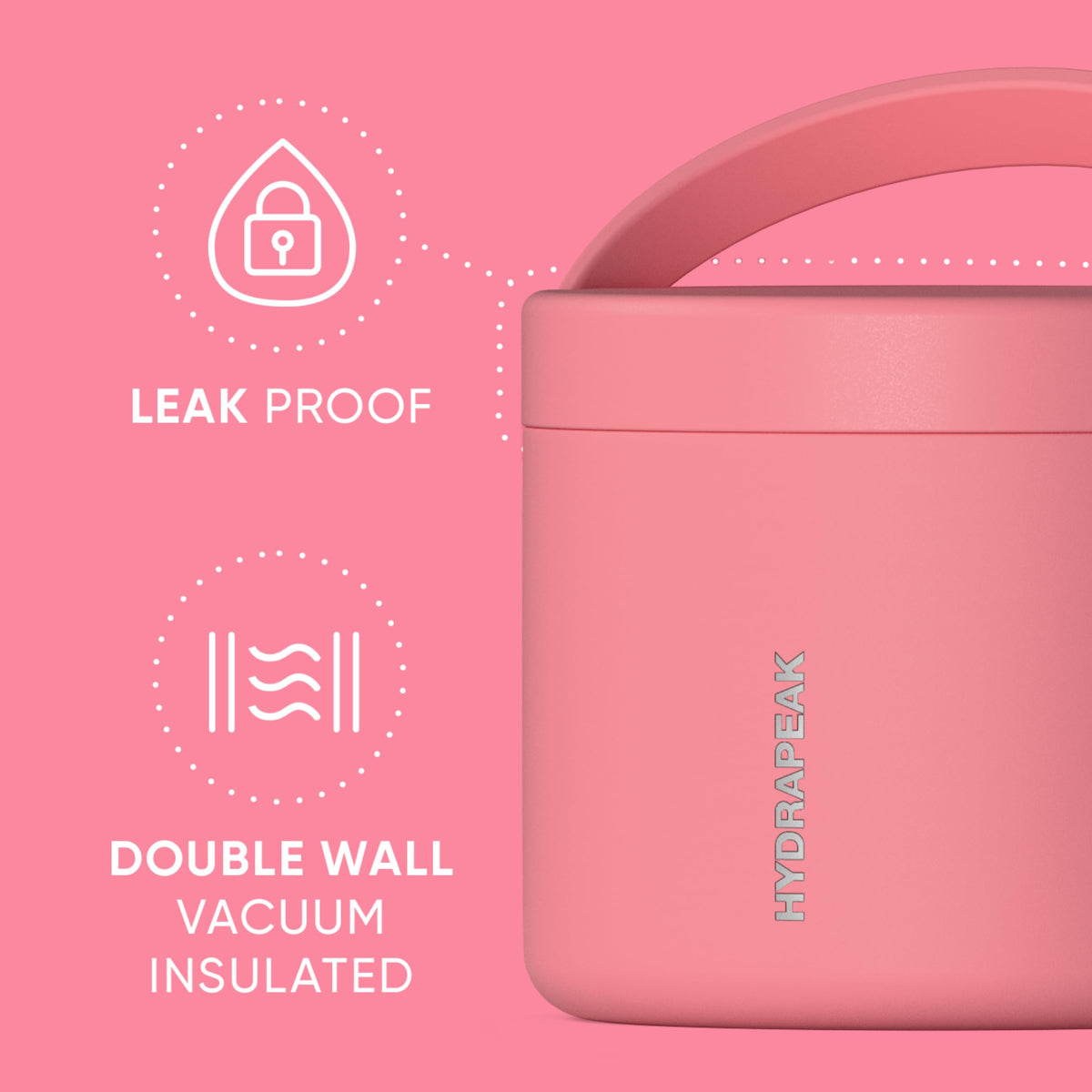 Hydrapeak Neon Crush 18oz jar open lid shows simple filling and cleaning