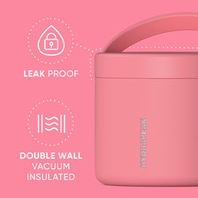 Hydrapeak Neon Crush 18oz jar open lid shows simple filling and cleaning