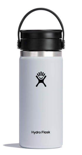 Hydro Flask 16 oz white wide-mouth bottle ready for daily hydration.