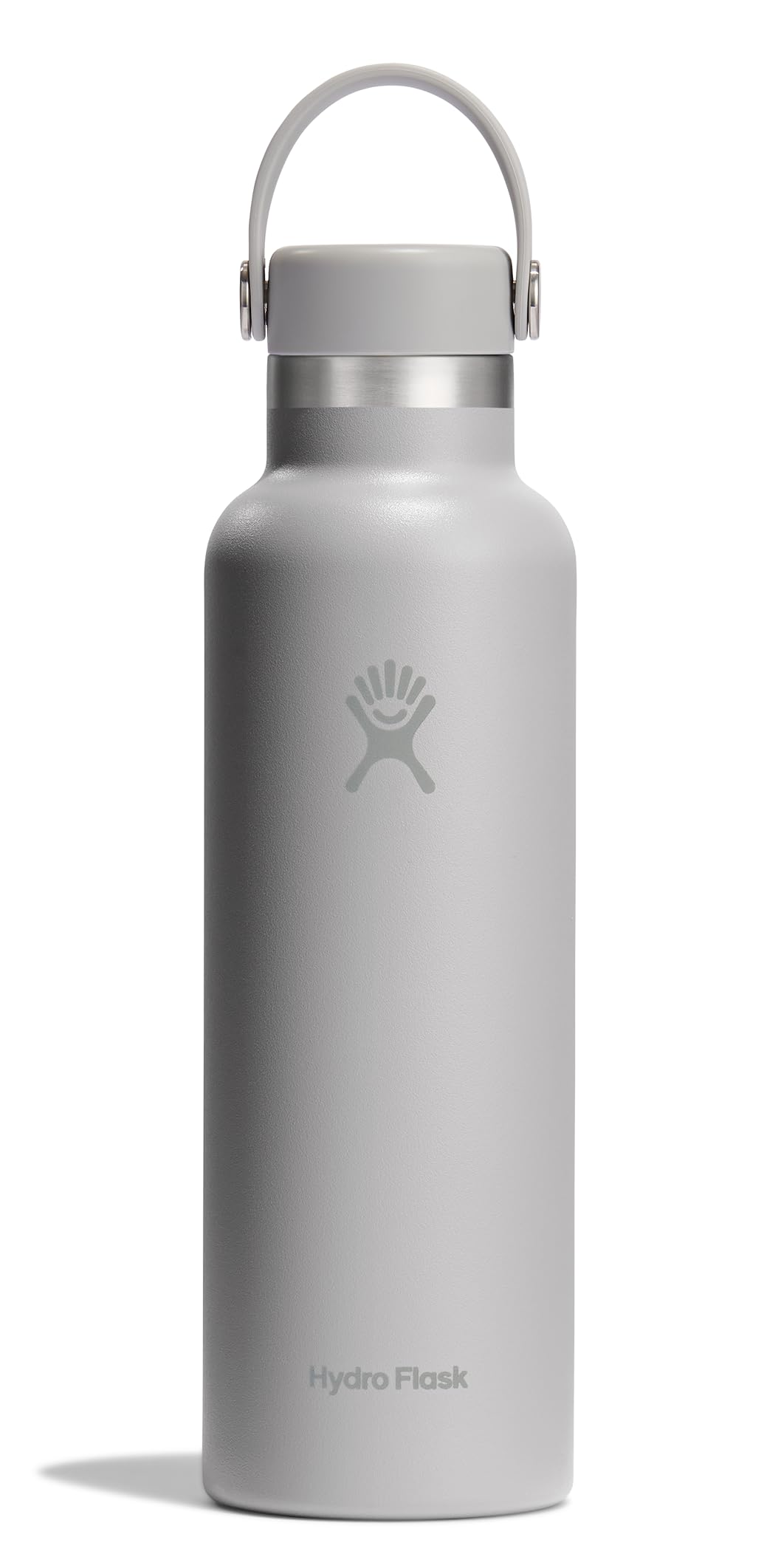 Hydro Flask 21oz Birch Gray bottle with handle for easy daily hydration.