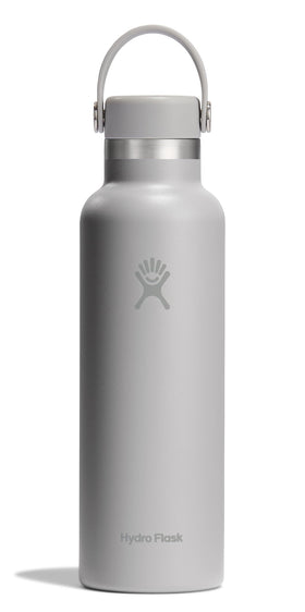Hydro Flask 21oz Birch Gray bottle with handle for easy daily hydration.