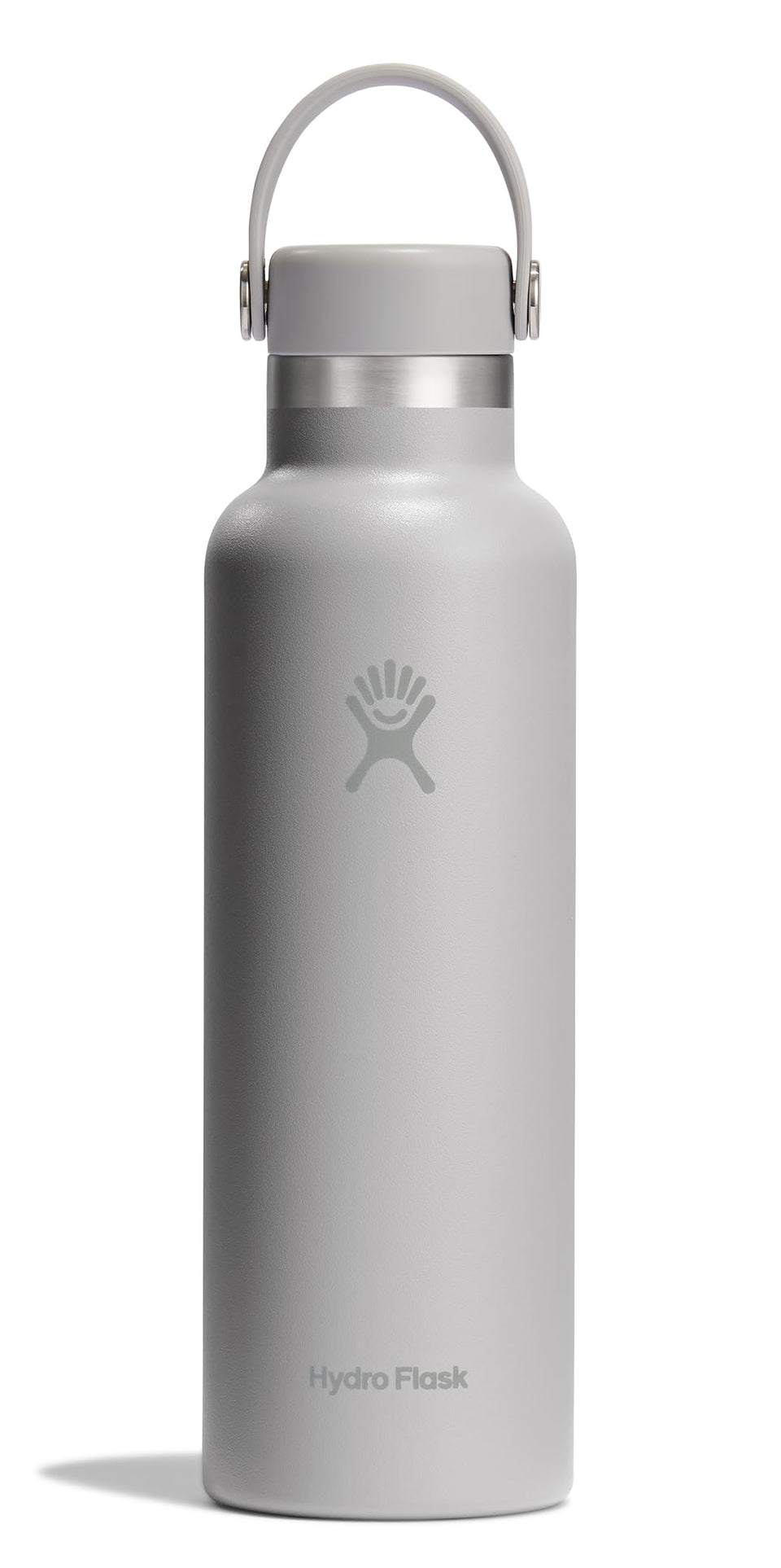 Hydro Flask 21oz Birch Gray bottle with handle for easy daily hydration.