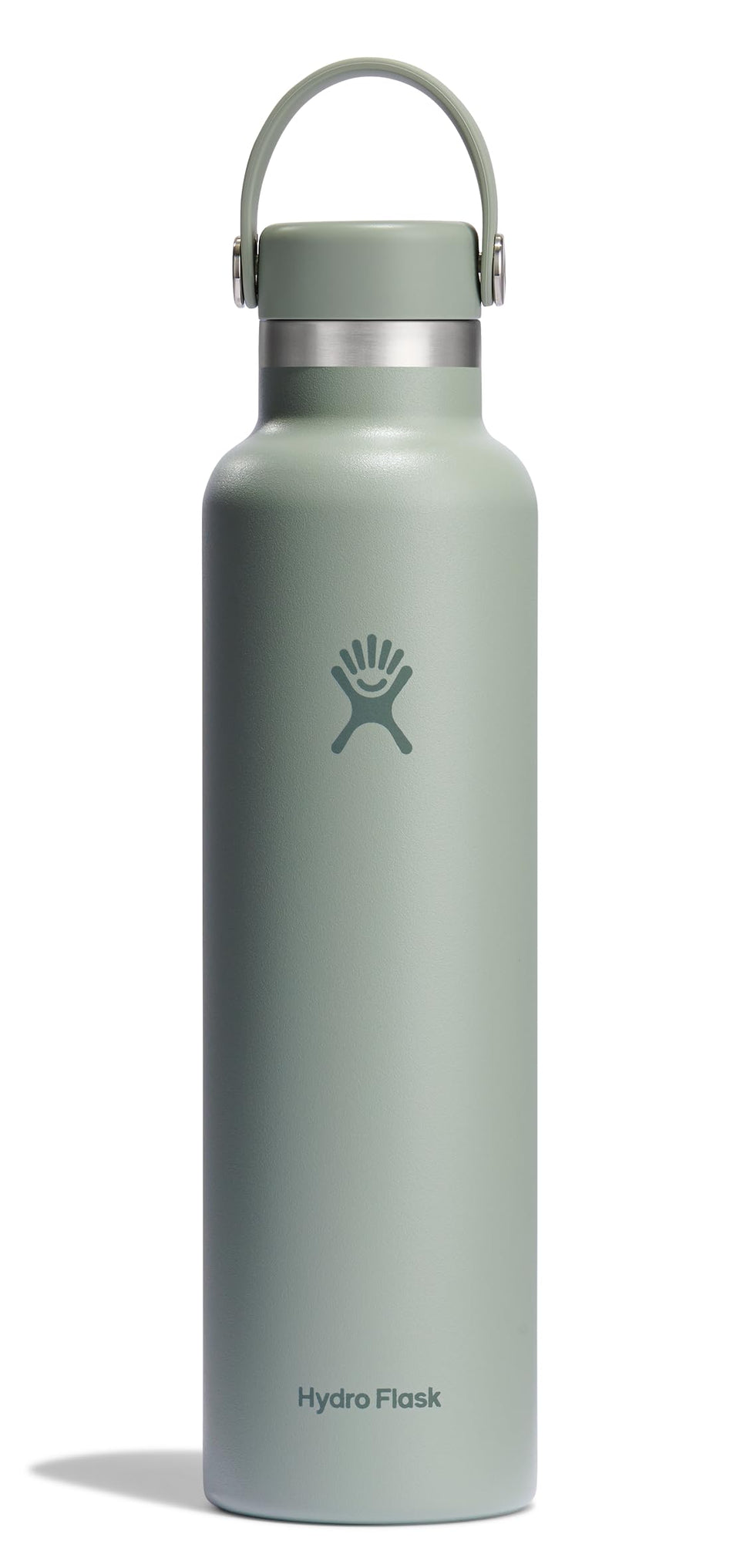 Hydro Flask 24 oz agave green bottle with standard mouth for easy portability and daily use.