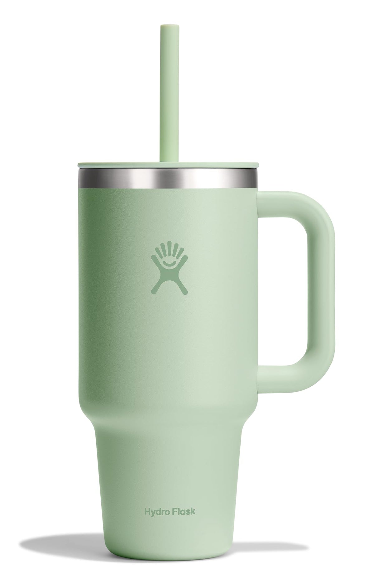 Hydro Flask 32oz travel tumbler with handle for easy on-the-go hydration.
