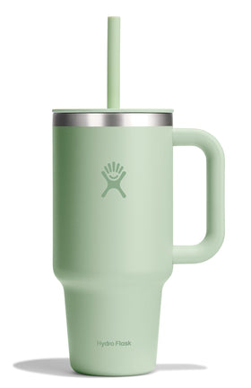 Hydro Flask 32oz travel tumbler with handle for easy on-the-go hydration.