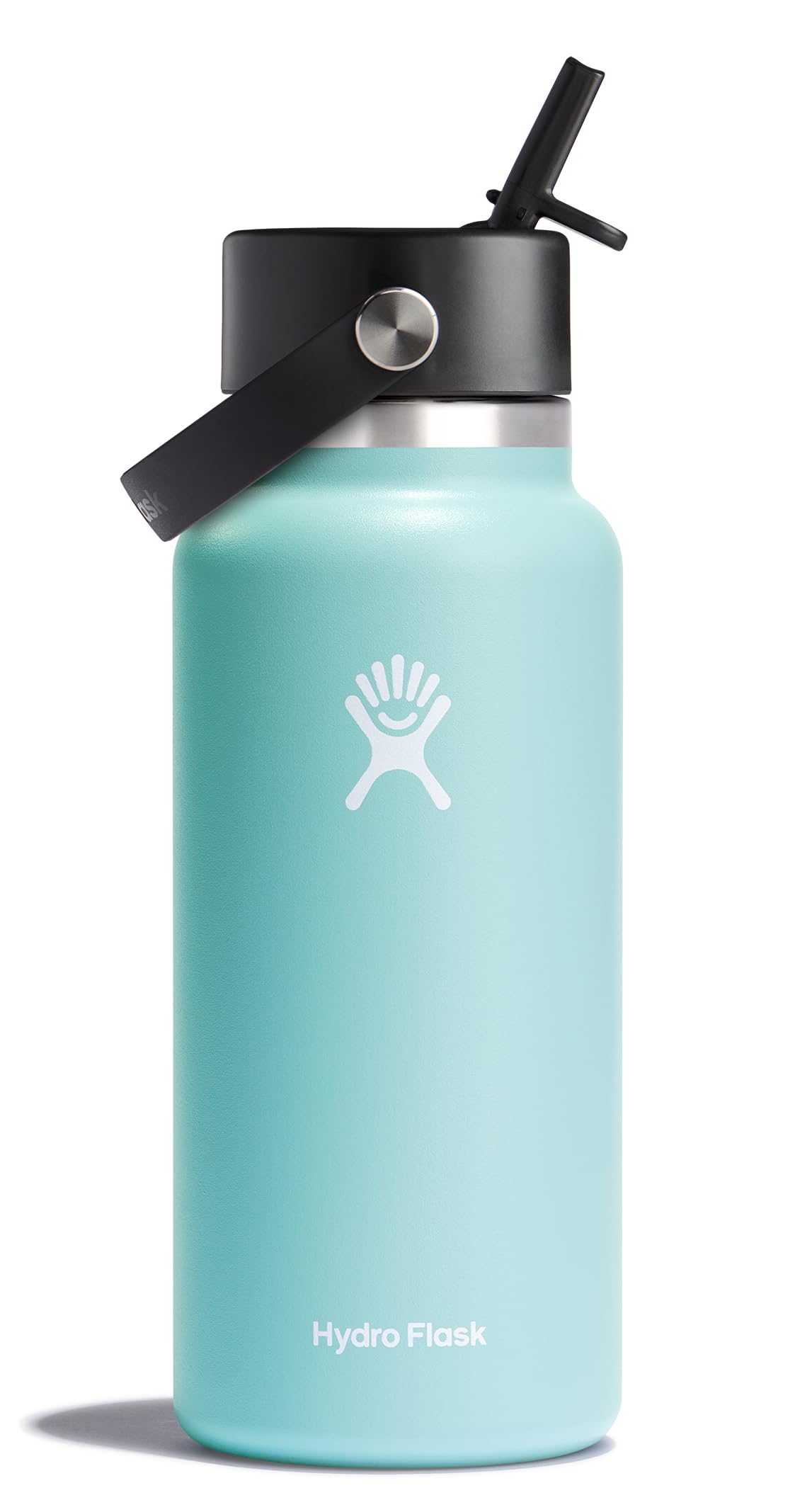 Hydro Flask 32oz Wide Mouth Dew bottle with wide mouth for easy filling and ice.