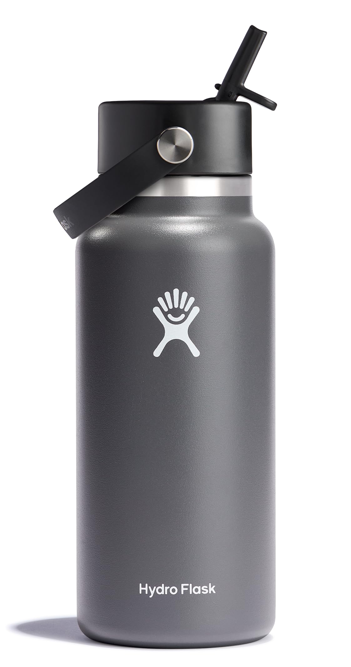 Hydro Flask 32 oz wide-mouth stone color bottle seen from the side for everyday hydration