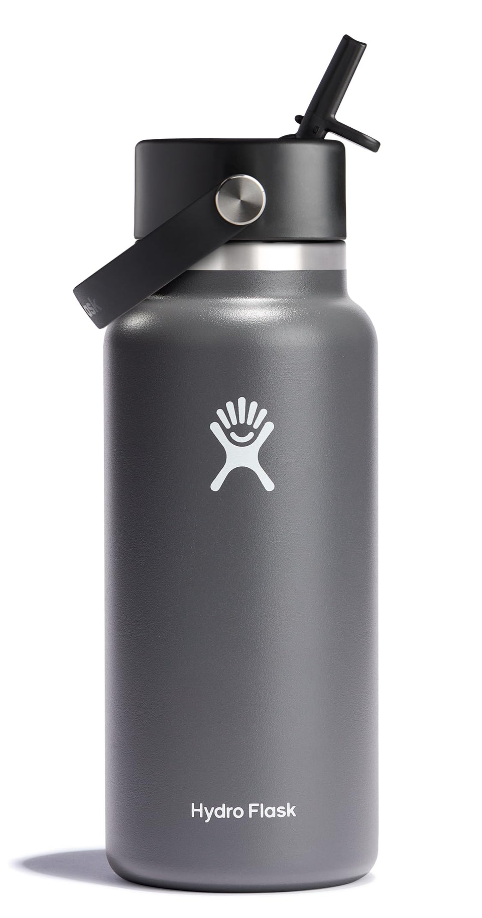 Hydro Flask 32 oz wide-mouth stone color bottle seen from the side for everyday hydration