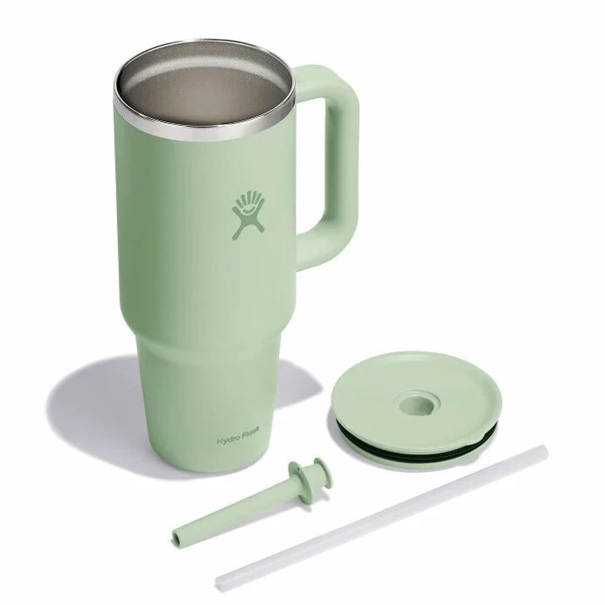 Hydro Flask 40 oz Travel Tumbler lid is leak-resistant for peace of mind.