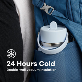 Hydro Flask BPA-free, dishwasher-safe Cascade Blue bottle for easy cleaning