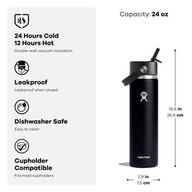 BPA-free stainless steel Hydro Flask Aloe Green bottle for pure taste.