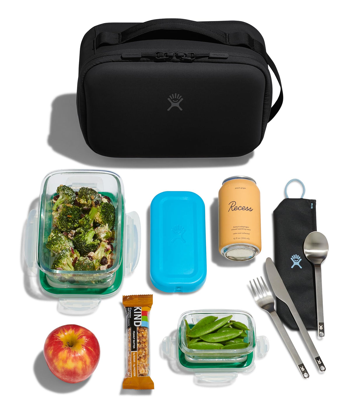 Easy-open zipper on Hydro Flask Carry Out Lunch Box for quick access