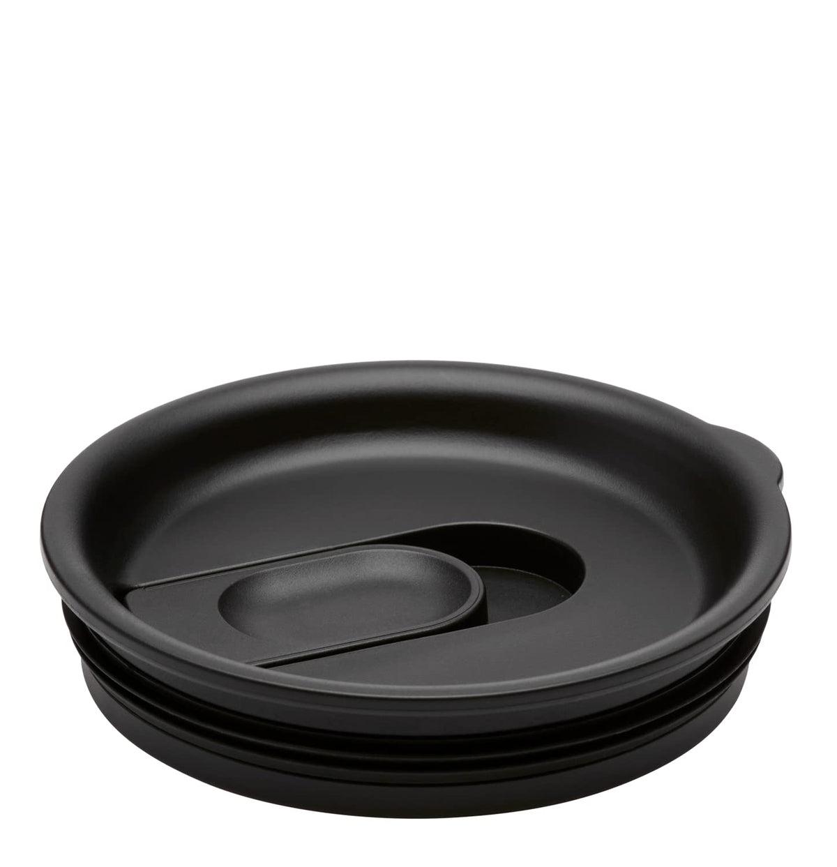 Hydro Flask coffee lid closeable press-in front view reduces splashes for on-the-go sipping.