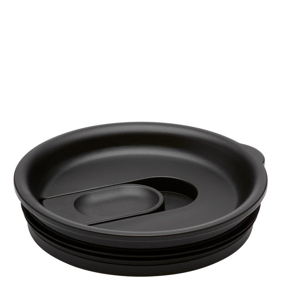 Hydro Flask coffee lid closeable press-in front view reduces splashes for on-the-go sipping.