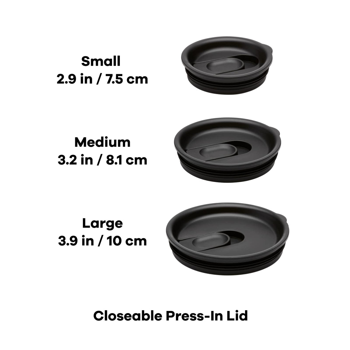 Hydro Flask coffee lid closeable press-in open position enables easy drinking and straw use.