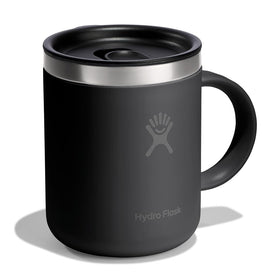 Hydro Flask mug 12 oz tonal black lid close-up showing secure closure