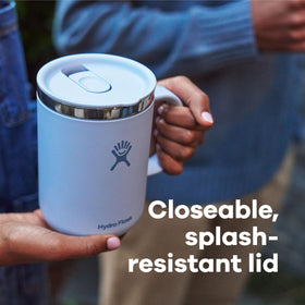 Hydro Flask mermaid green mug soft-touch exterior stays cool to touch