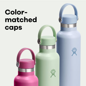 Hydro Flask cupholder-friendly design fits most car cupholders and backpacks.