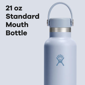 Hydro Flask Flex Cap leakproof lid secured on Surf Blue bottle