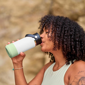 Hydro Flask Flex Sip Agave Green 16 oz tumbler suits coffee and tea rituals.