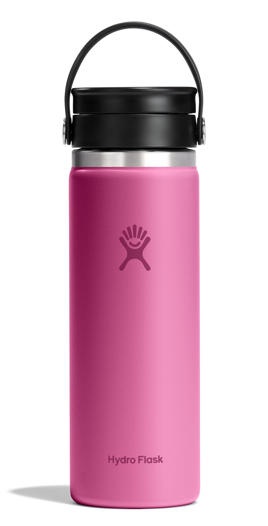 Hydro Flask Flex Sip bottle in reef pink with leakproof lid.