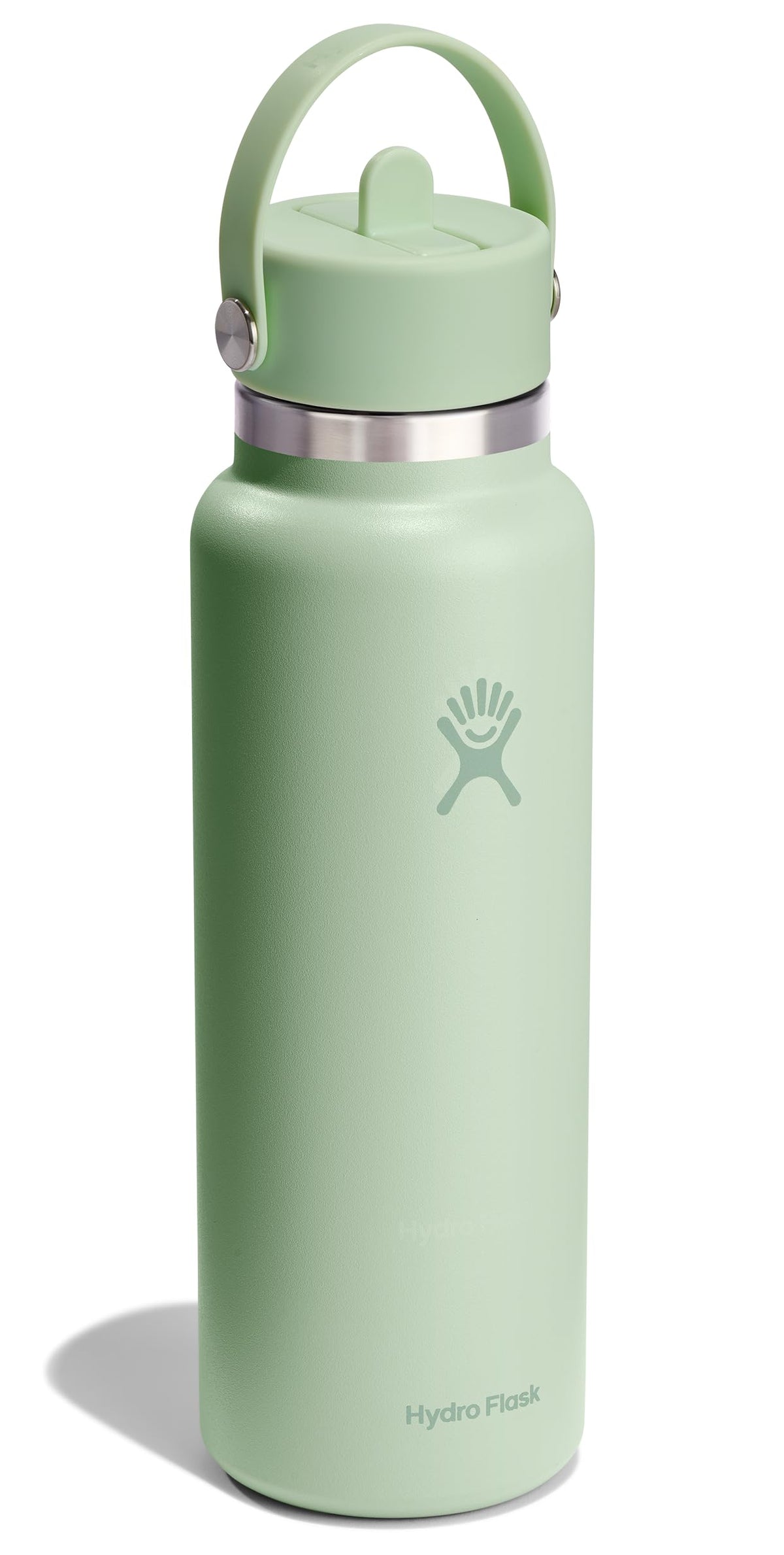 Hydro Flask Flex Straw Cap closeup shows leakproof design for on-the-go hydration.
